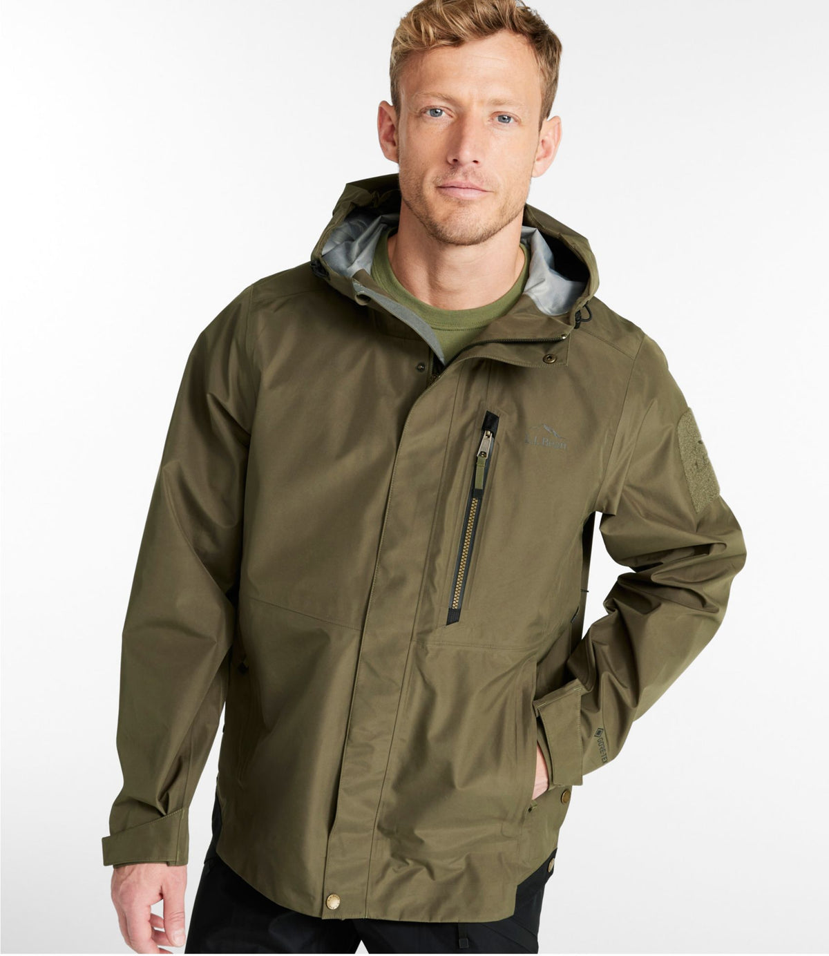 L.L.Bean Men's Maine Warden GORE-TEX Rain Jacket Kelp Green