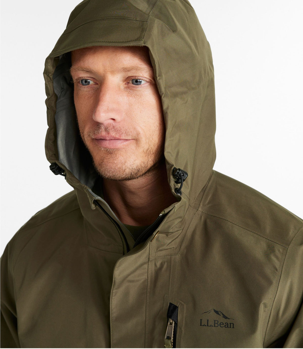 L.L.Bean Men's Maine Warden GORE-TEX Rain Jacket Kelp Green