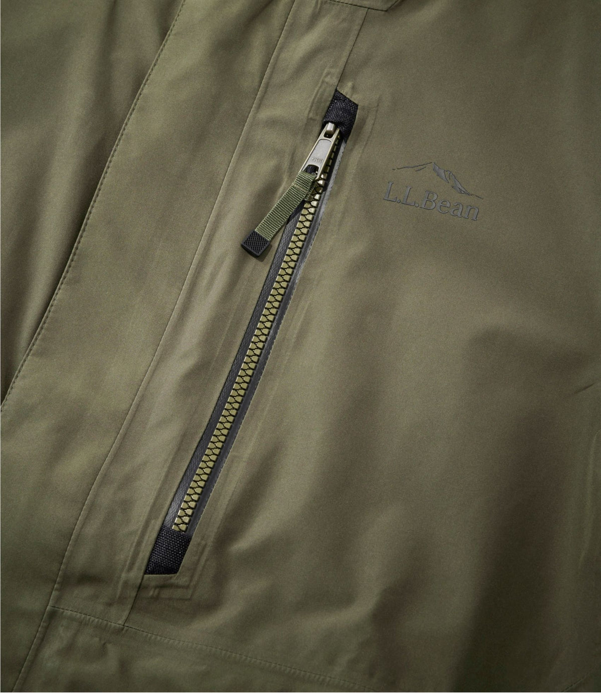 L.L.Bean Men's Maine Warden GORE-TEX Rain Jacket Kelp Green
