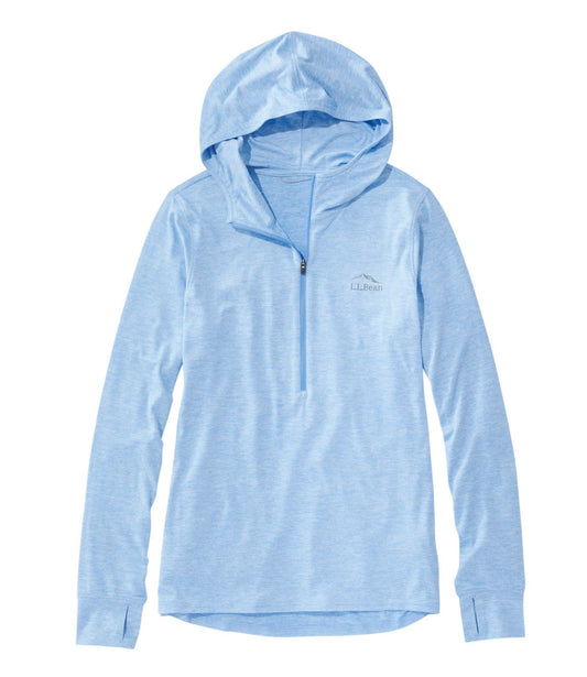 L.L.Bean Women's Insect Shield Pro Knit Hoodie Blue Aster Heather