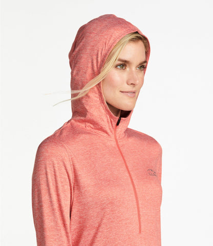L.L.Bean Women's Insect Shield Pro Knit Hoodie Blue Aster Heather