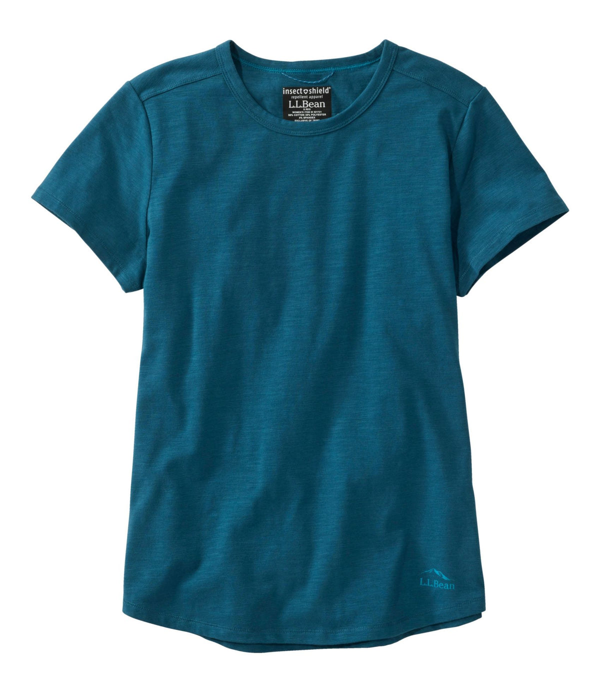 L.L.Bean Women's Insect Shield Field Tee, Short-Sleeve Deepwater Blue
