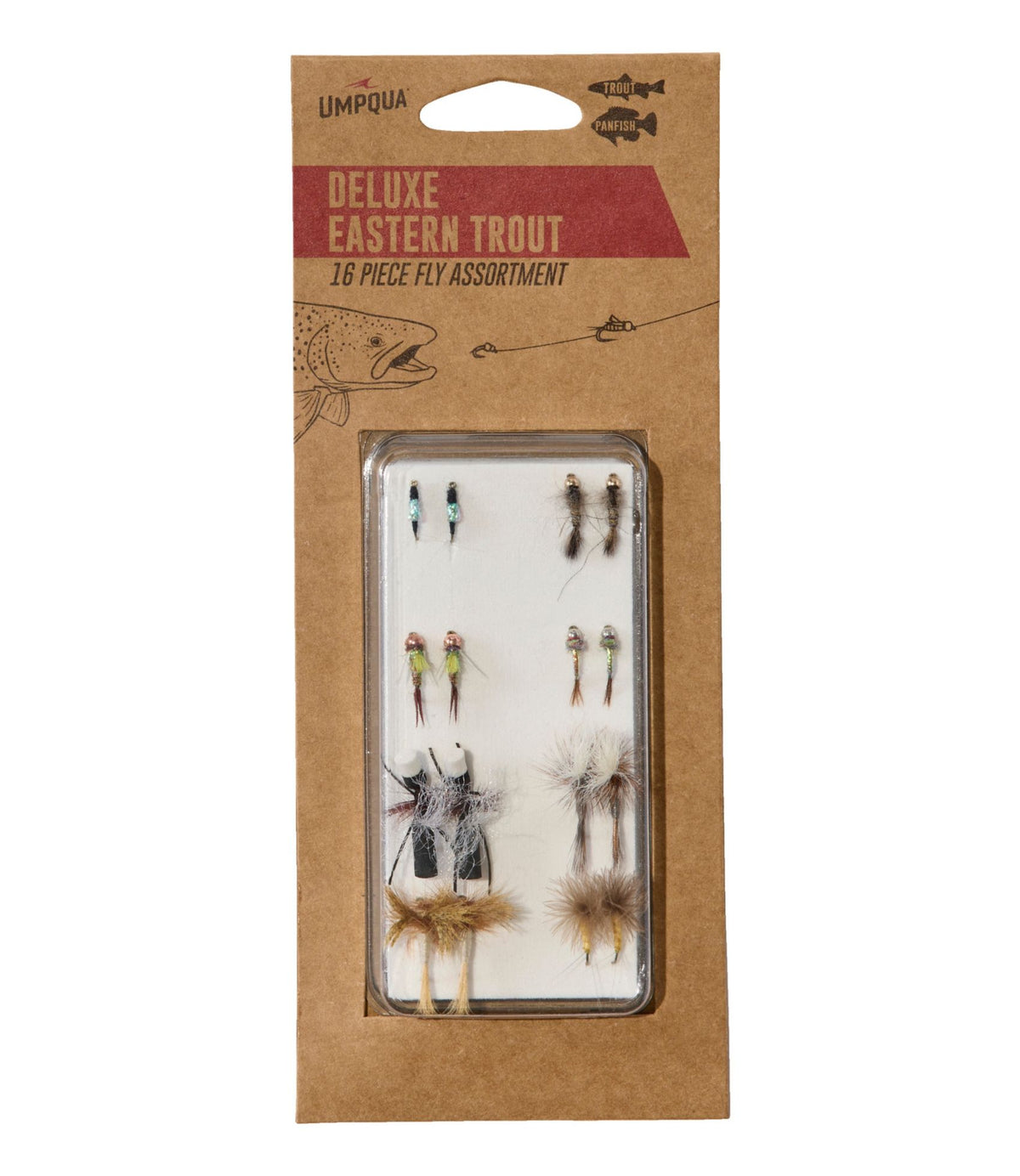 L.L.Bean Umpqua Deluxe Eastern Trout Fly Assortment, 16 flies