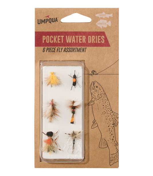 L.L.Bean Umpqua Classic Pocket Water Dry Fly Assortment, 6 flies