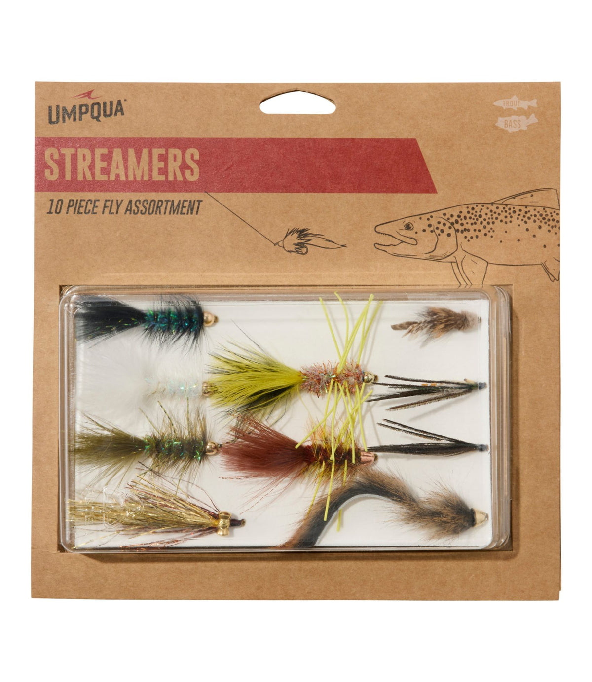 L.L.Bean Umpqua Streamer Fly Assortment, 10 flies