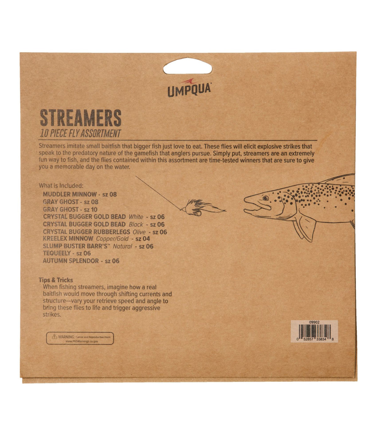 L.L.Bean Umpqua Streamer Fly Assortment, 10 flies