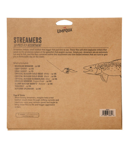 L.L.Bean Umpqua Streamer Fly Assortment, 10 flies