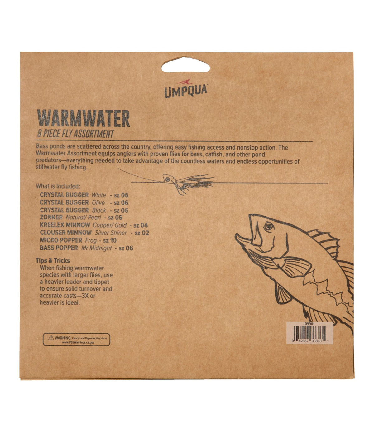 L.L.Bean Umpqua Warmwater Fly Assortment, 8 flies