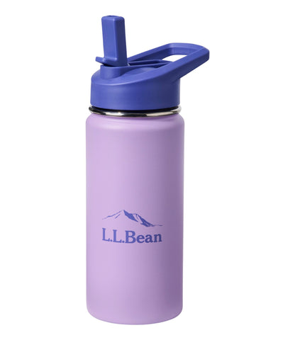 L.L.Bean Bean Canteen Insulated Straw Water Bottle, 16 oz. Lilac