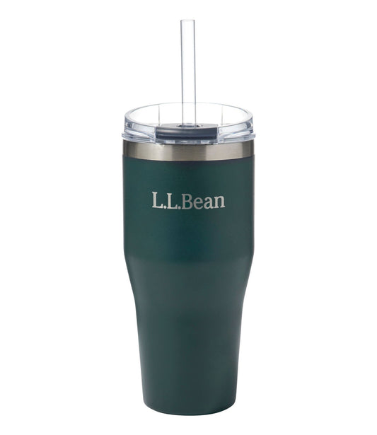 L.L.Bean L.L.Bean Insulated Straw Tumbler, 20 oz. Deepest Green