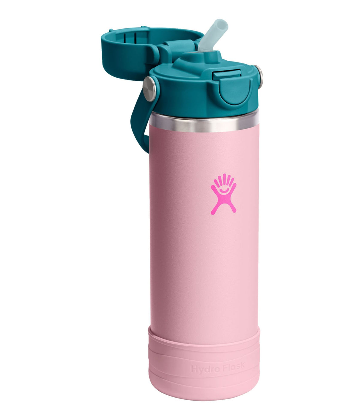 L.L.Bean Kids' Hydro Flask Wide Mouth Bottle, 18 oz. Blossom Pink