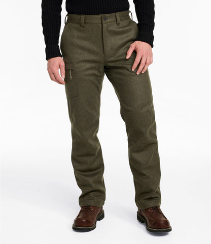 L.L.Bean Men's Maine Guide Lightweight Lined Wool Pants Kelp Green