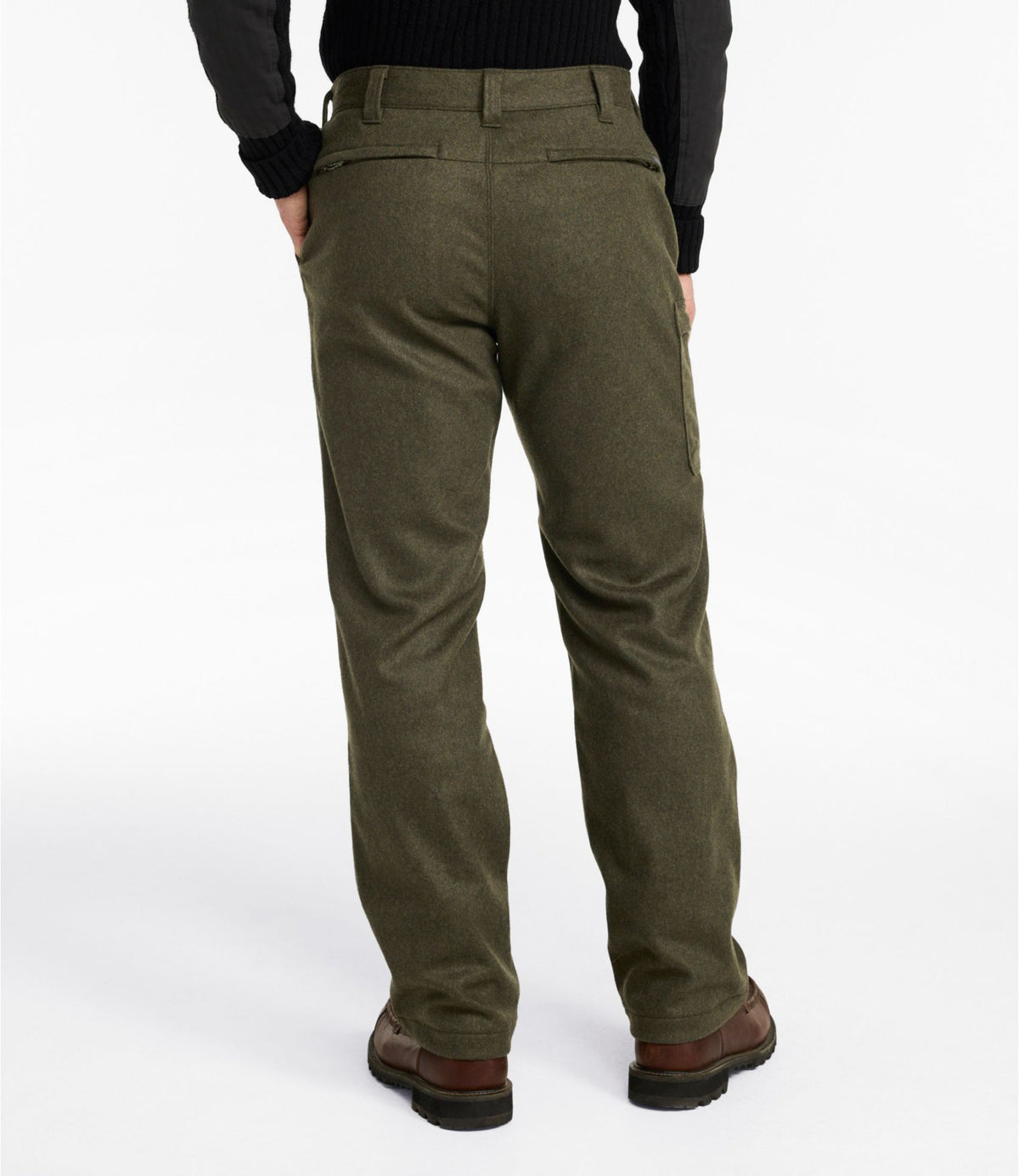 L.L.Bean Men's Maine Guide Lightweight Lined Wool Pants Kelp Green