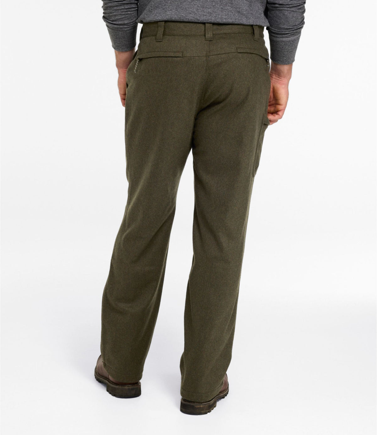L.L.Bean Men's Maine Guide Lightweight Lined Wool Pants Kelp Green