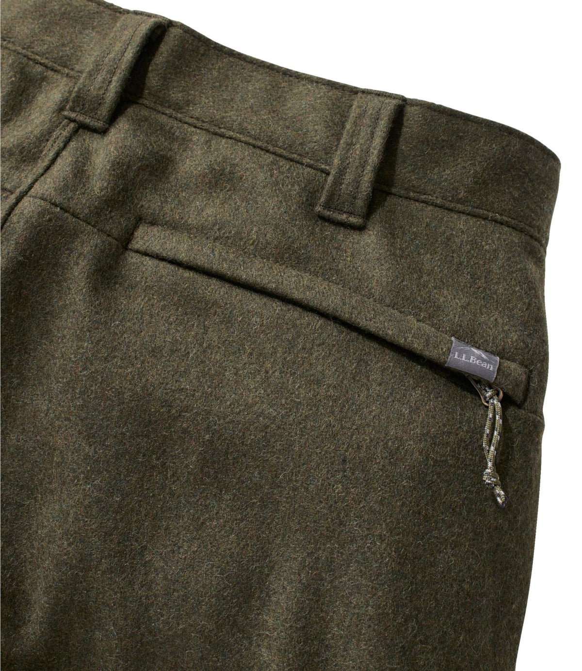 L.L.Bean Men's Maine Guide Lightweight Lined Wool Pants Kelp Green