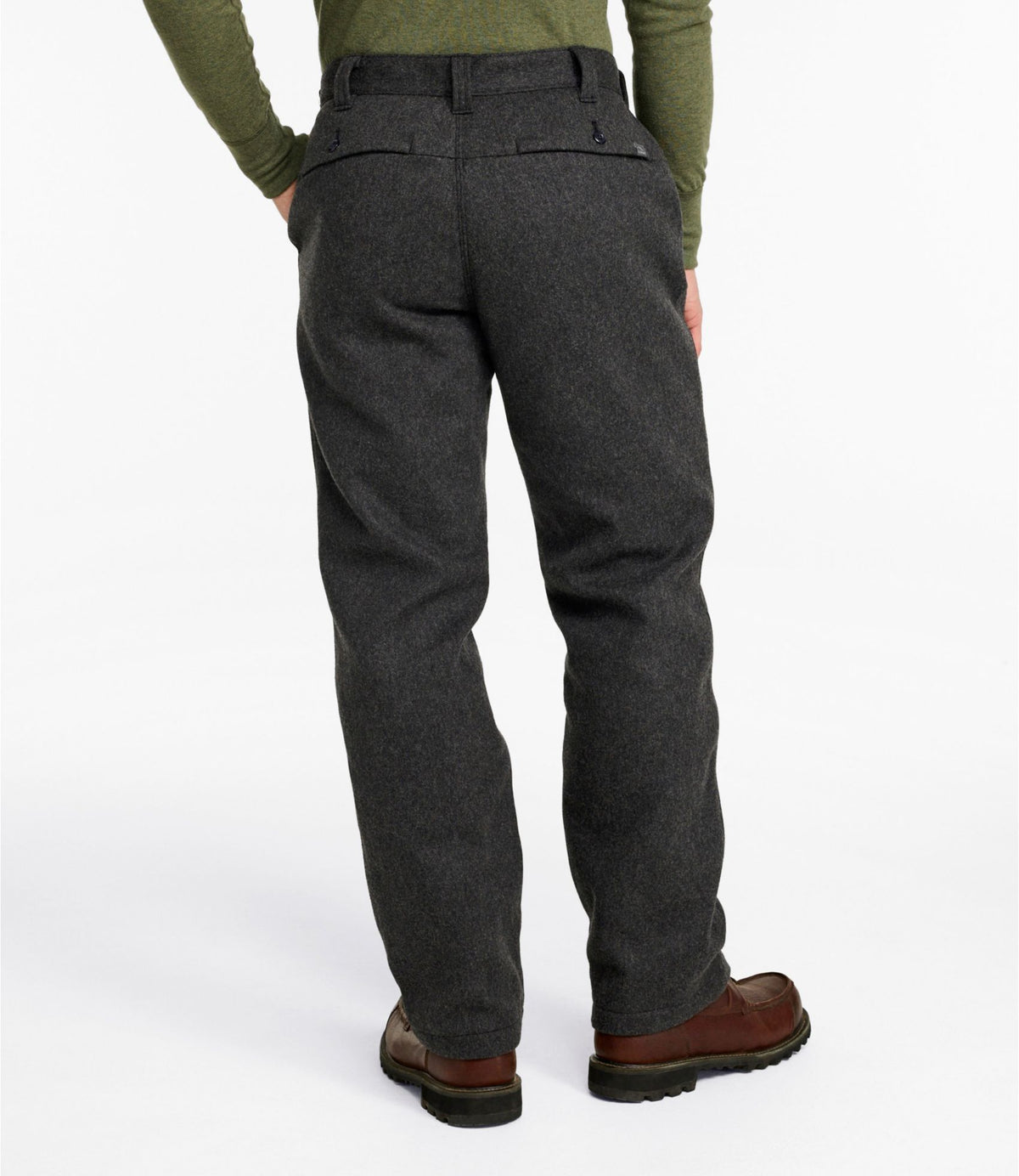 L.L.Bean Men's Maine Guide II PrimaLoft® Lined Wool Pants, Camo Alloy Gray