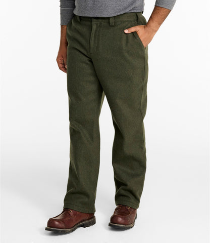 L.L.Bean Men's Maine Guide II PrimaLoft® Lined Wool Pants, Camo Alloy Gray