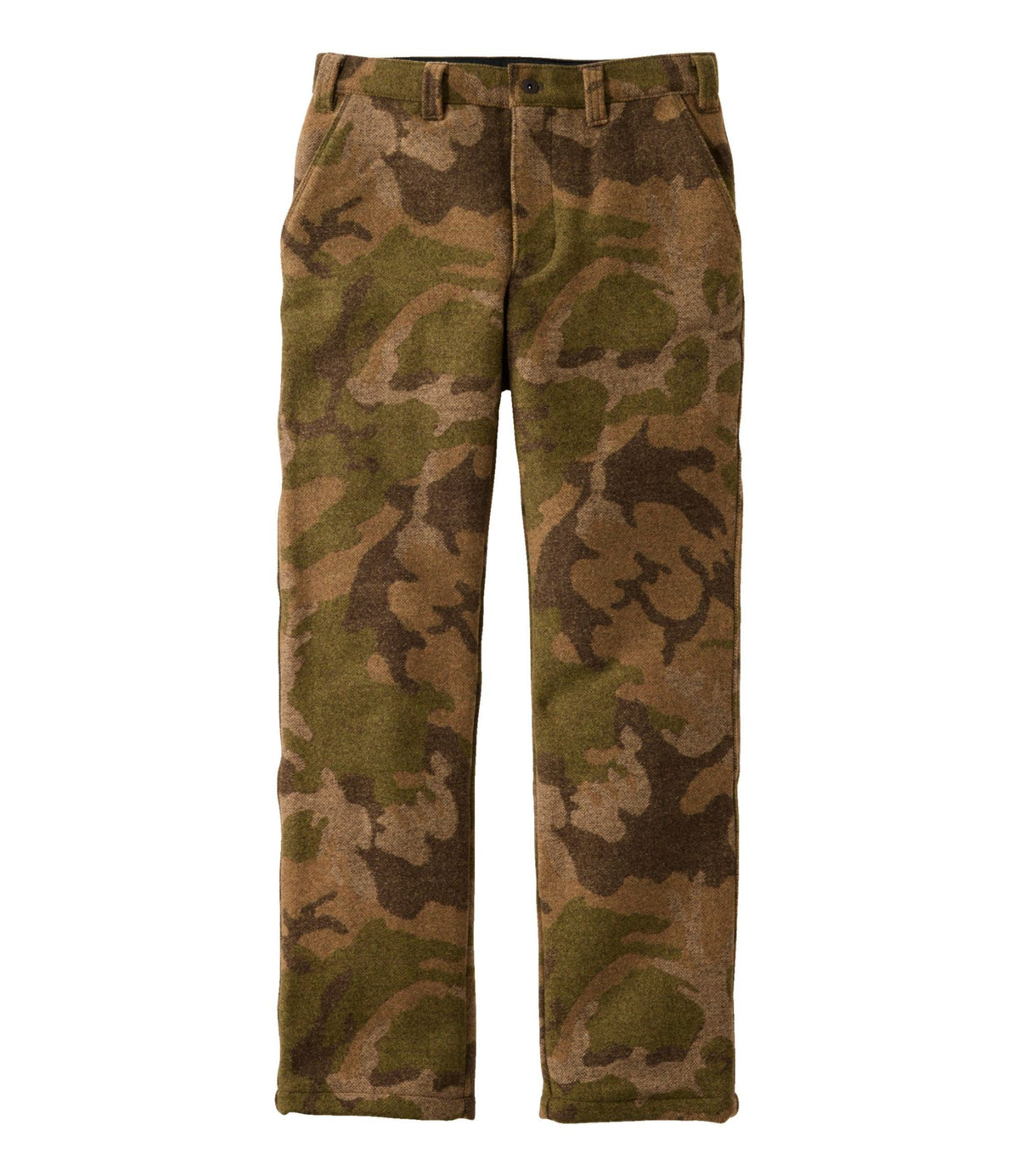 L.L.Bean Men's Maine Guide II PrimaLoft® Lined Wool Pants Camouflage