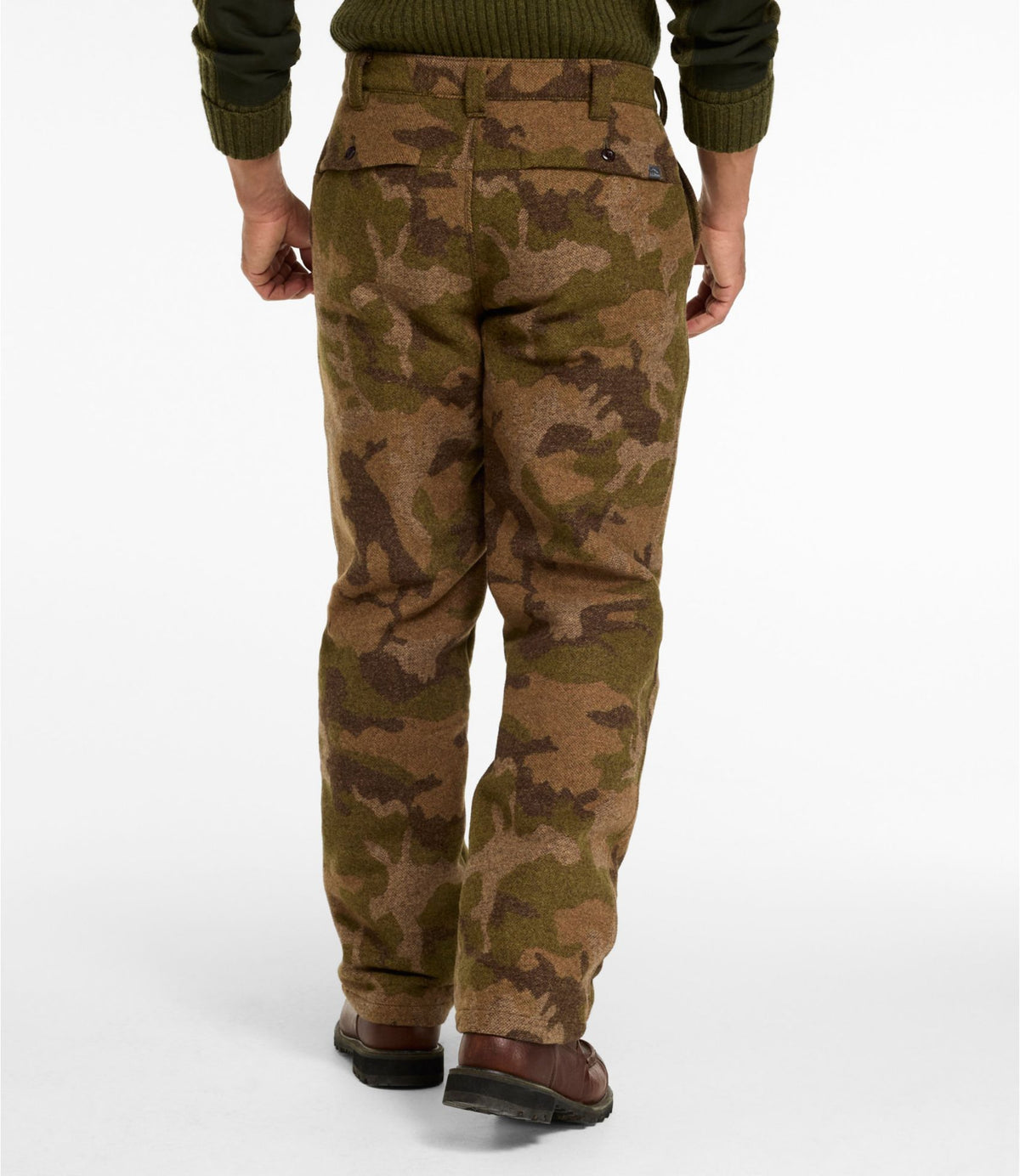 L.L.Bean Men's Maine Guide II PrimaLoft® Lined Wool Pants Camouflage