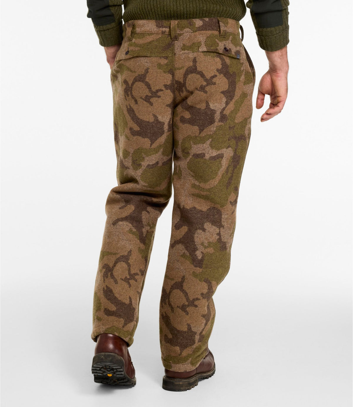 L.L.Bean Men's Maine Guide II PrimaLoft® Lined Wool Pants Camouflage