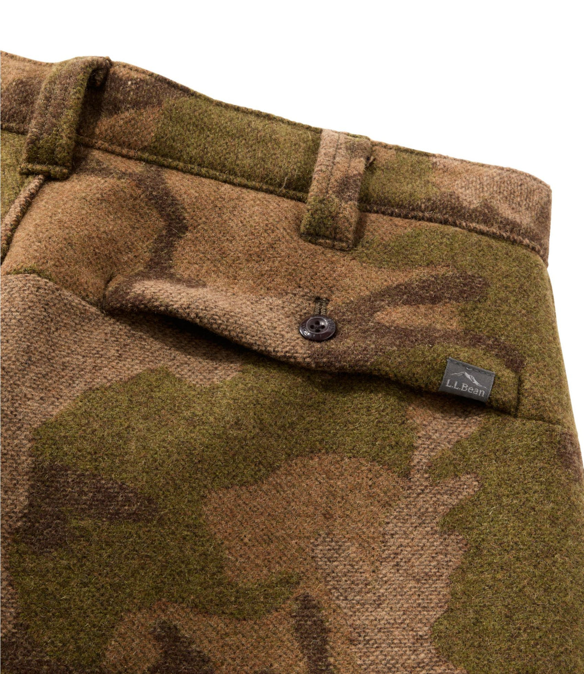 L.L.Bean Men's Maine Guide II PrimaLoft® Lined Wool Pants Camouflage