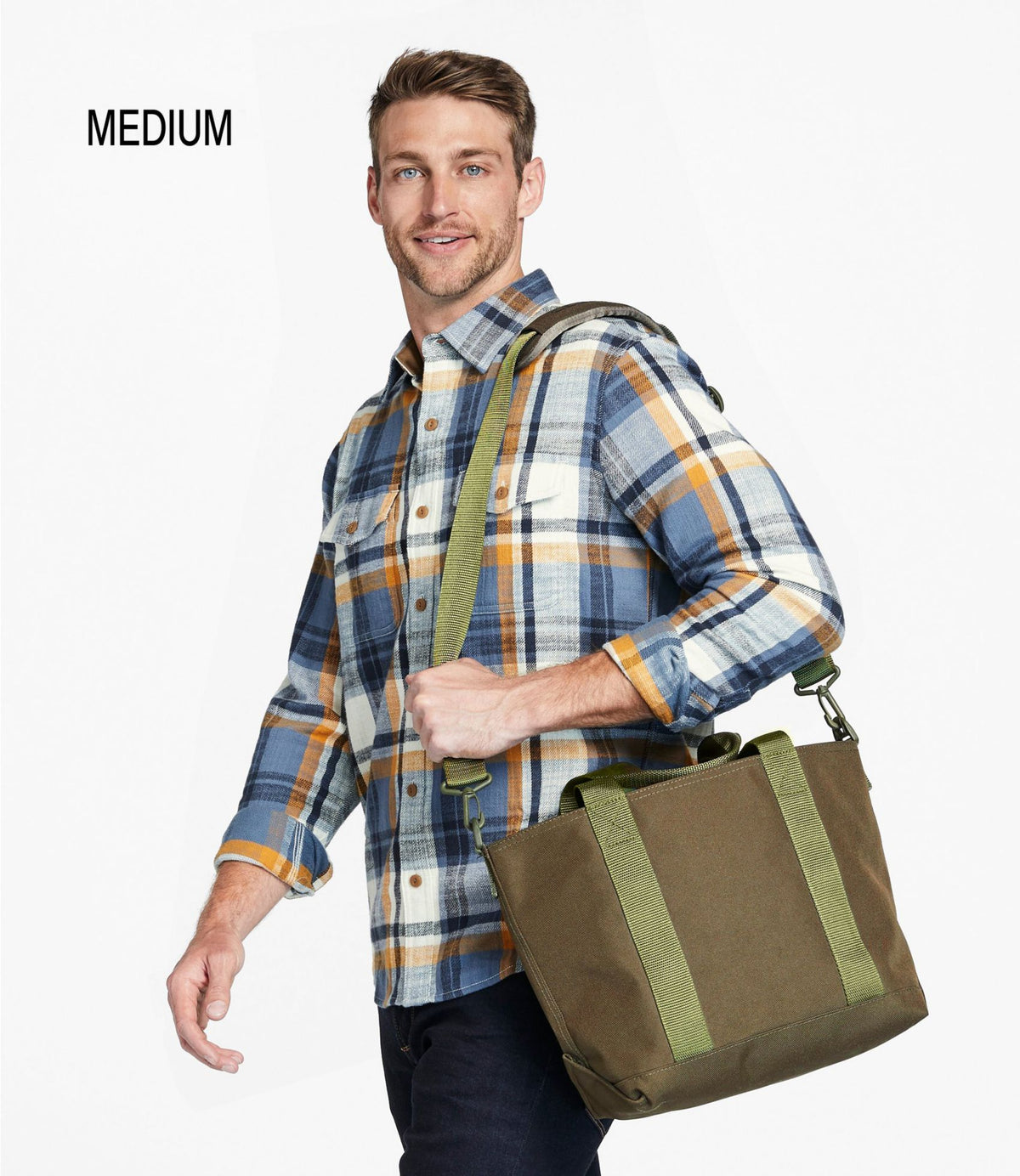 L.L.Bean Zip Hunter's Tote Bag With Strap Classic Navy
