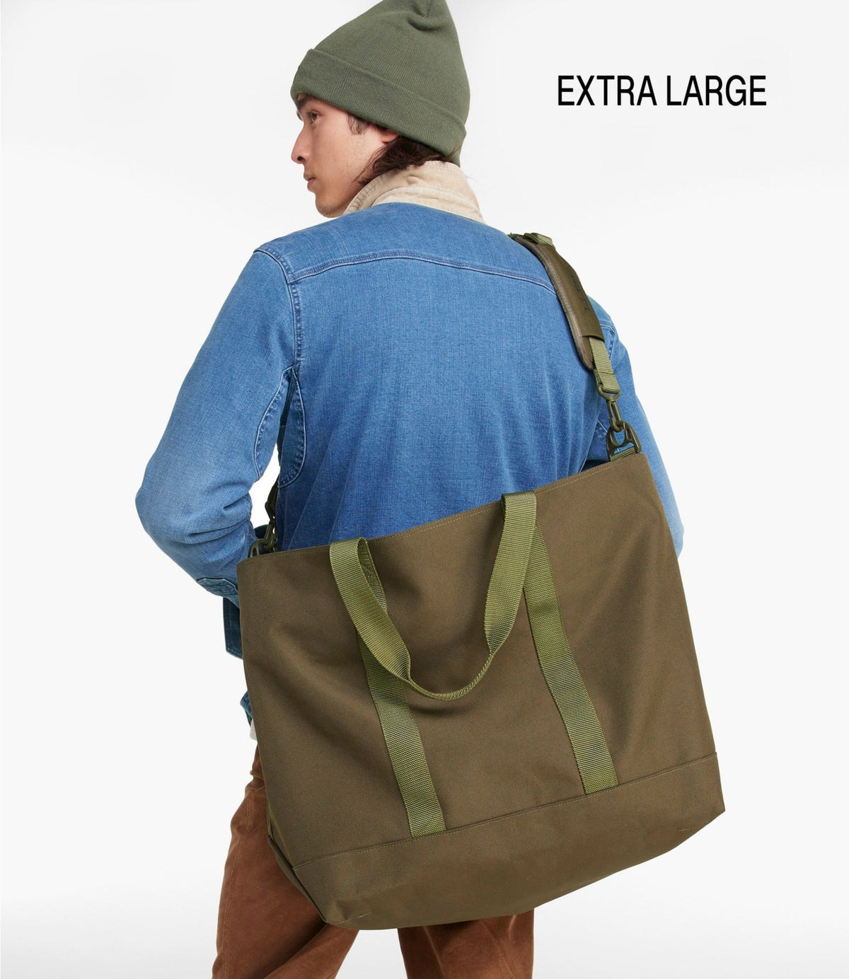 L.L.Bean Zip Hunter's Tote Bag With Strap Classic Navy