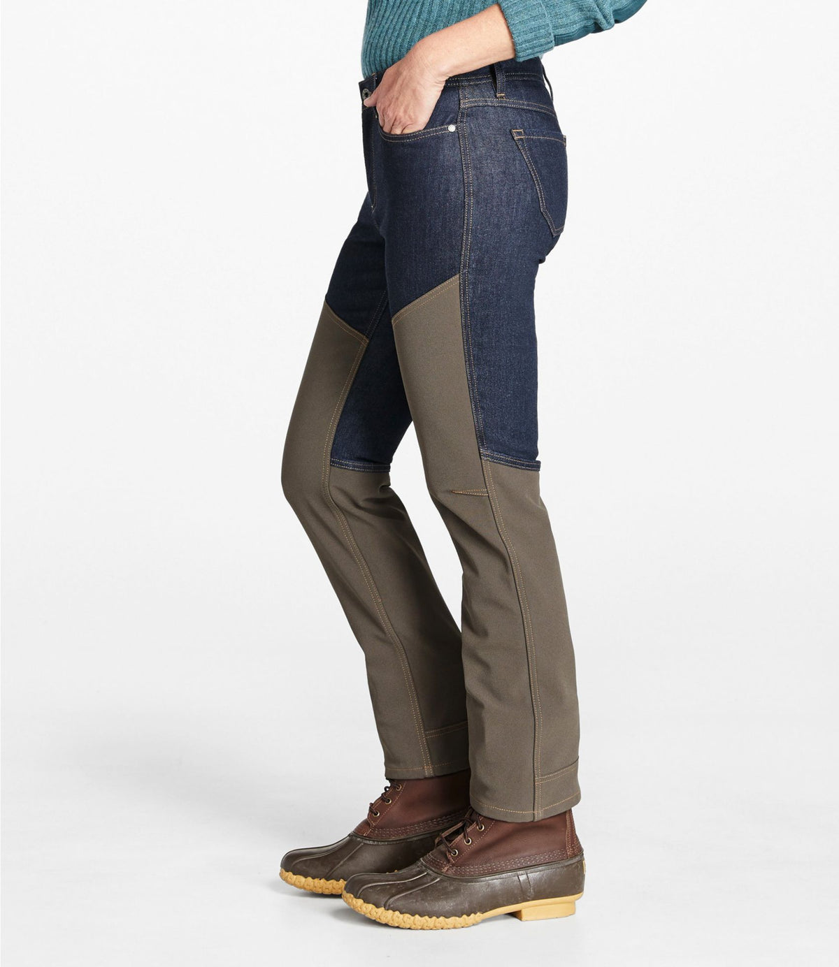 L.L.Bean Women's Stretch Briar Jeans, Mid-Rise Dark Indigo/Dark Ash