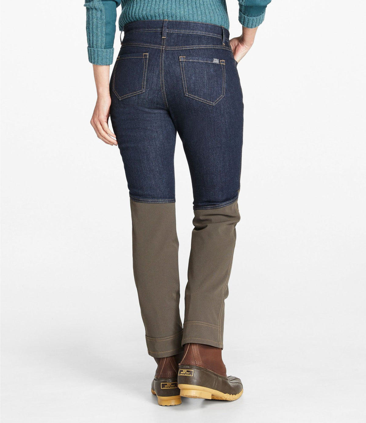 L.L.Bean Women's Stretch Briar Jeans, Mid-Rise Dark Indigo/Dark Ash