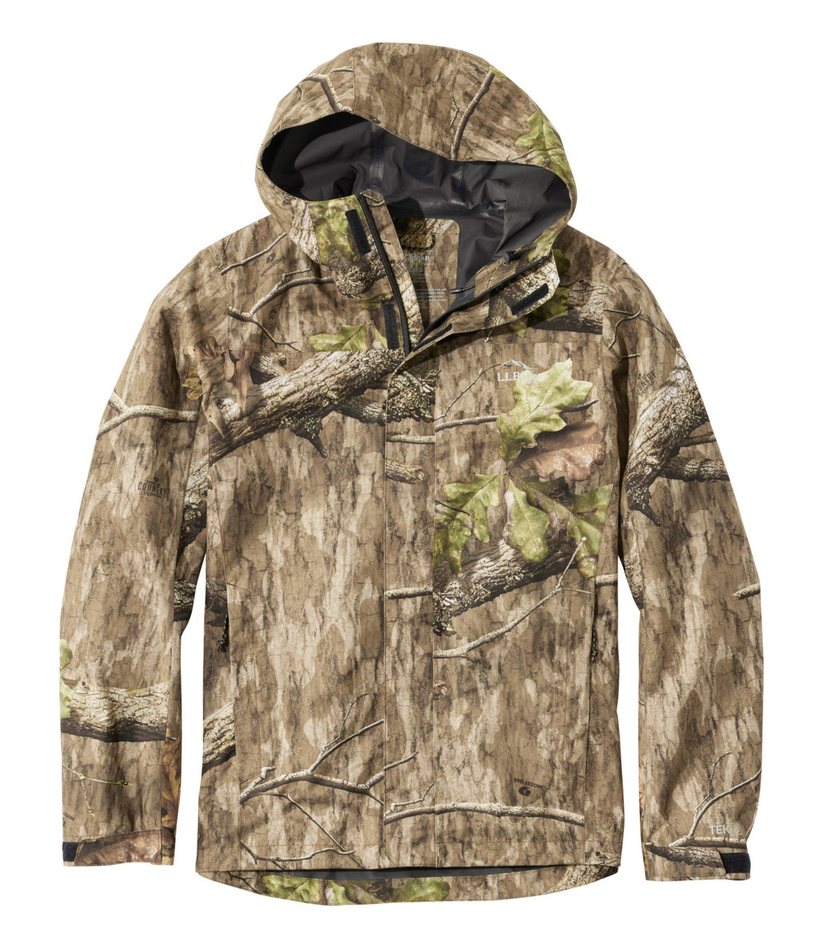 L.L.Bean Men's Northwoods II Rain Jacket, Camo Mossy Oak Country Roots