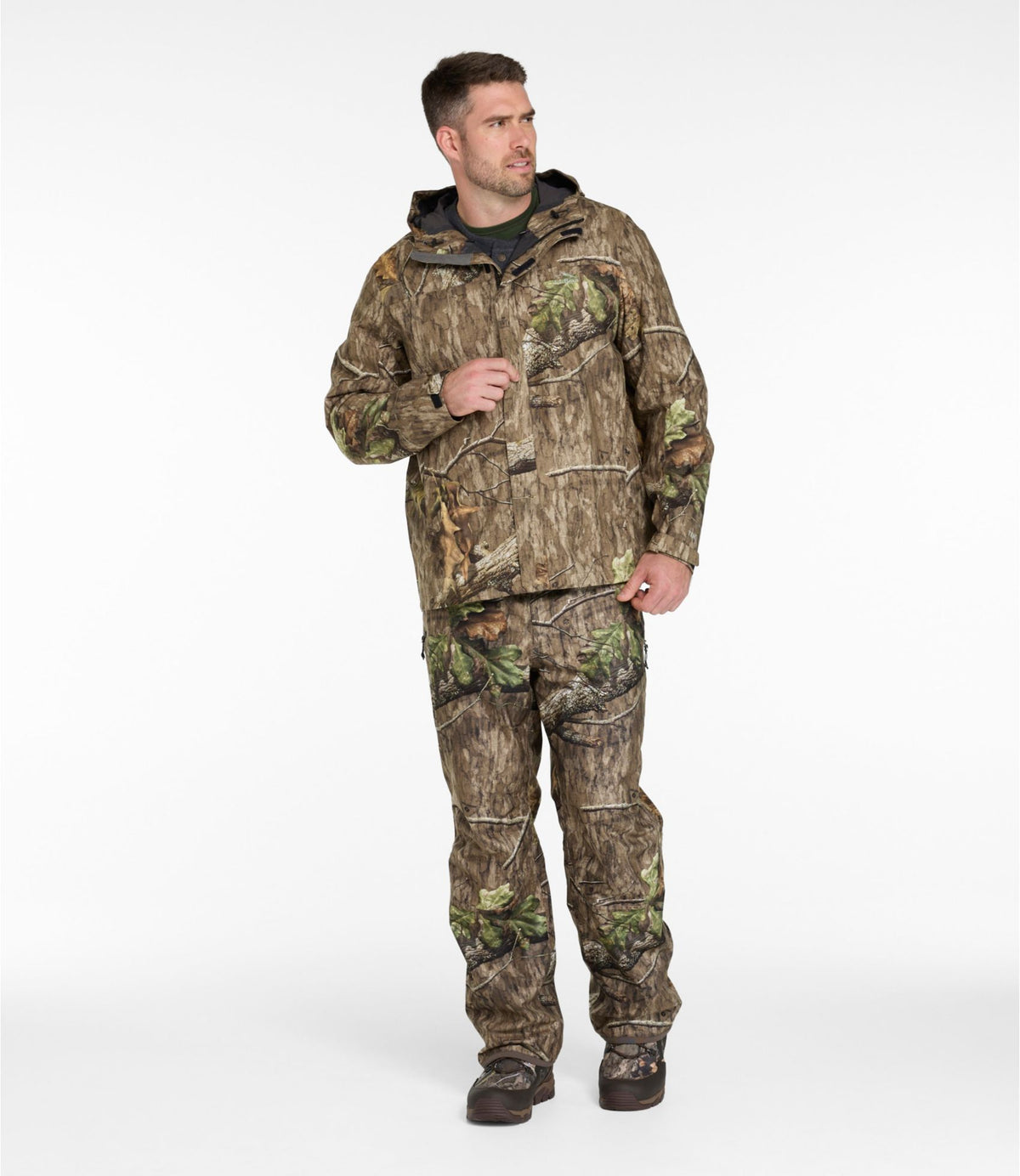 L.L.Bean Men's Northwoods II Rain Jacket, Camo Mossy Oak Country Roots