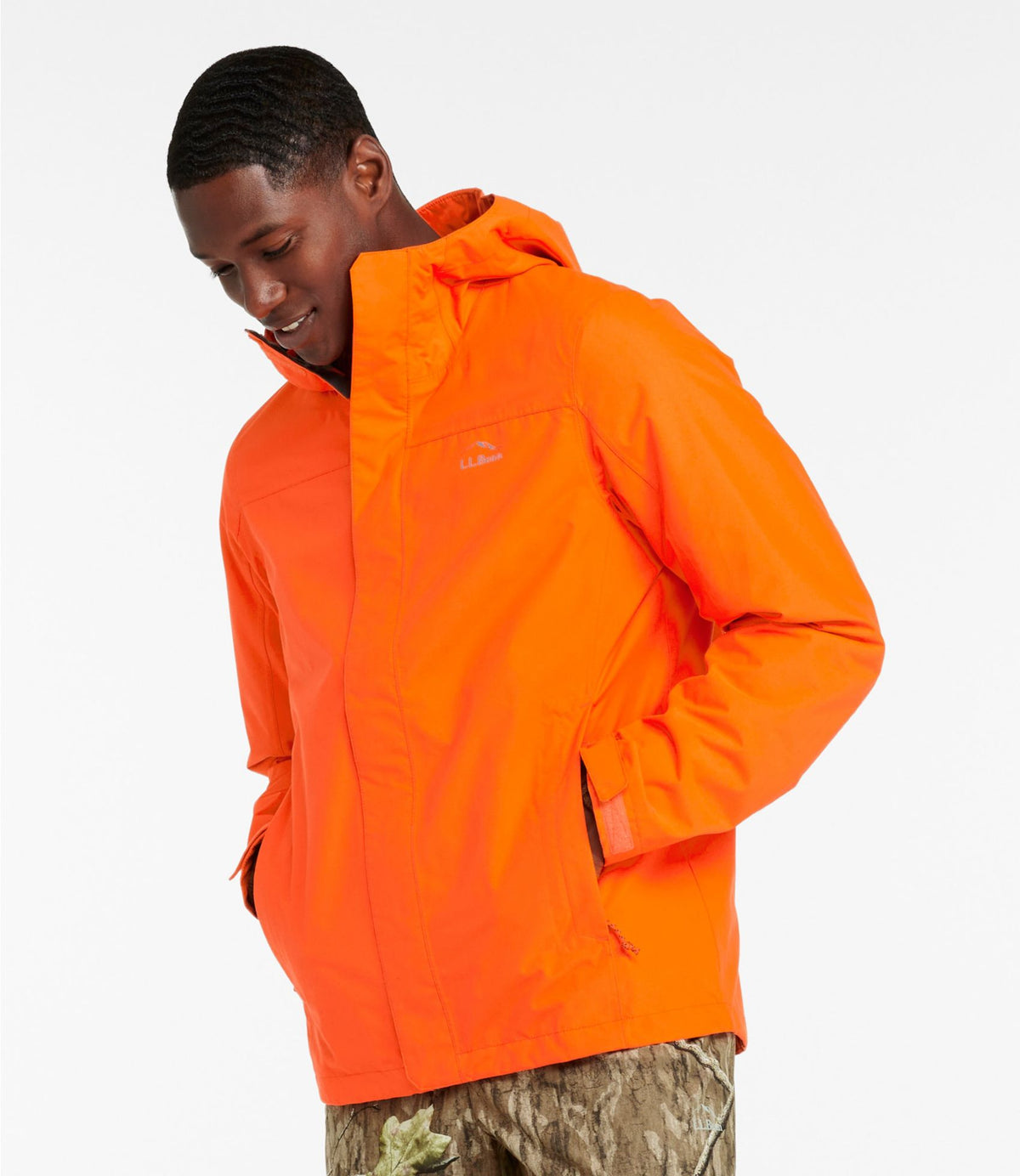 L.L.Bean Men's Northwoods II Rain Jacket Hunter Orange