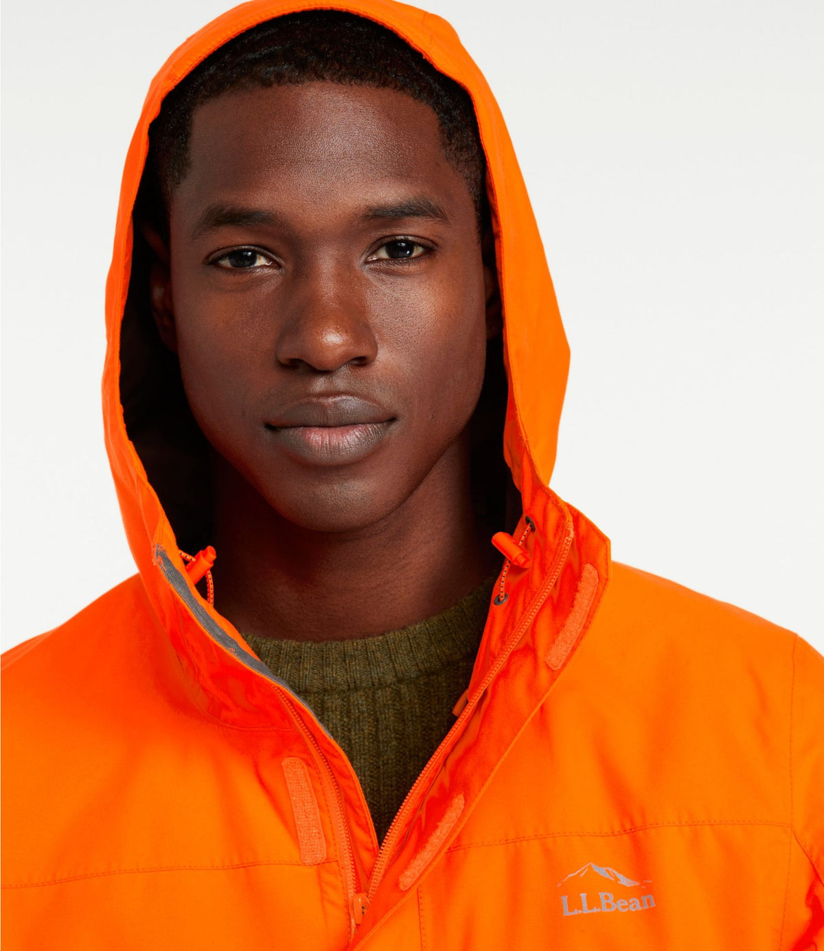 L.L.Bean Men's Northwoods II Rain Jacket Hunter Orange