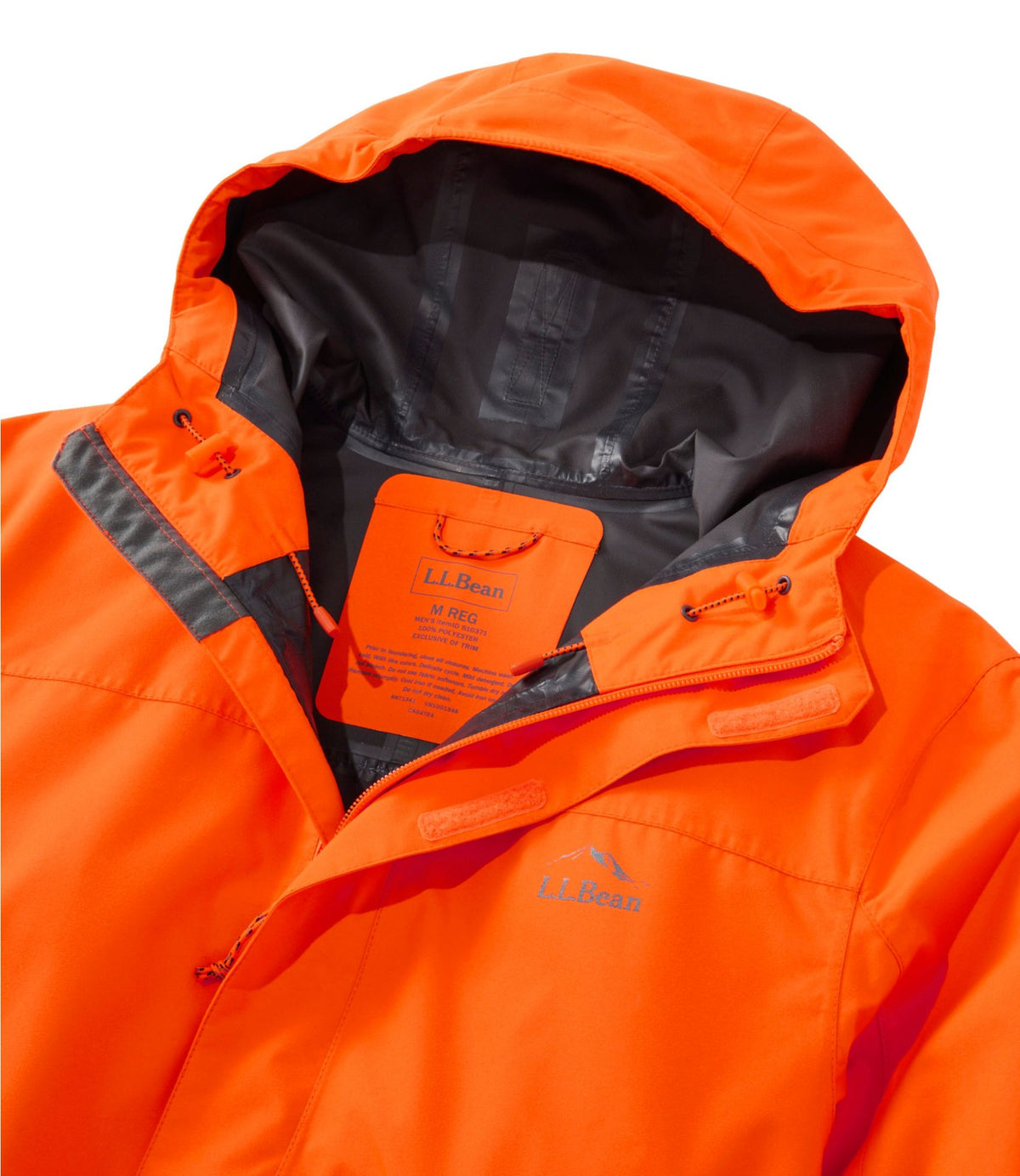 L.L.Bean Men's Northwoods II Rain Jacket Hunter Orange
