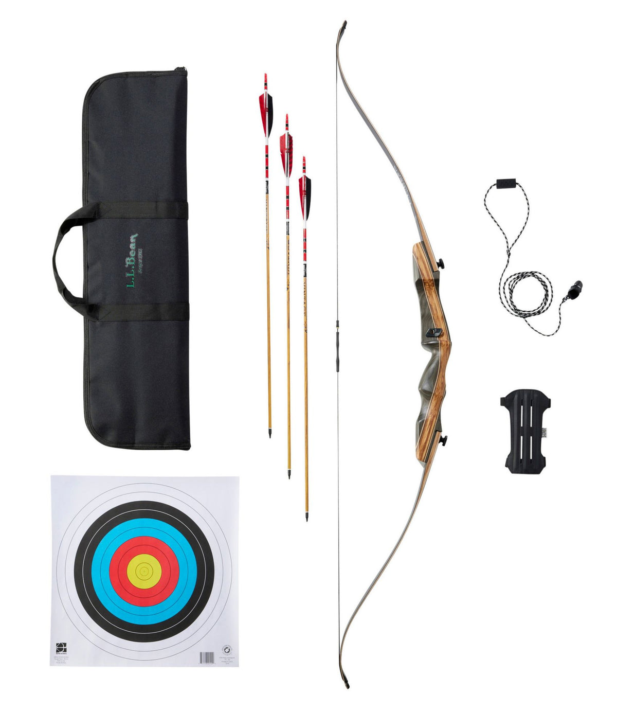 L.L.Bean L.L.Bean Deluxe Family Archery Set Natural Wood