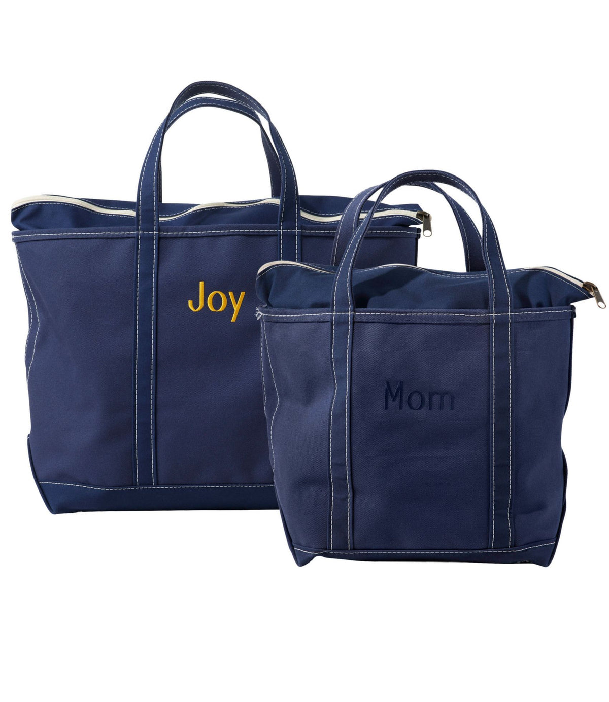 L.L.Bean Boat and Tote®, Zip-Top with Pocket Blue/Blue
