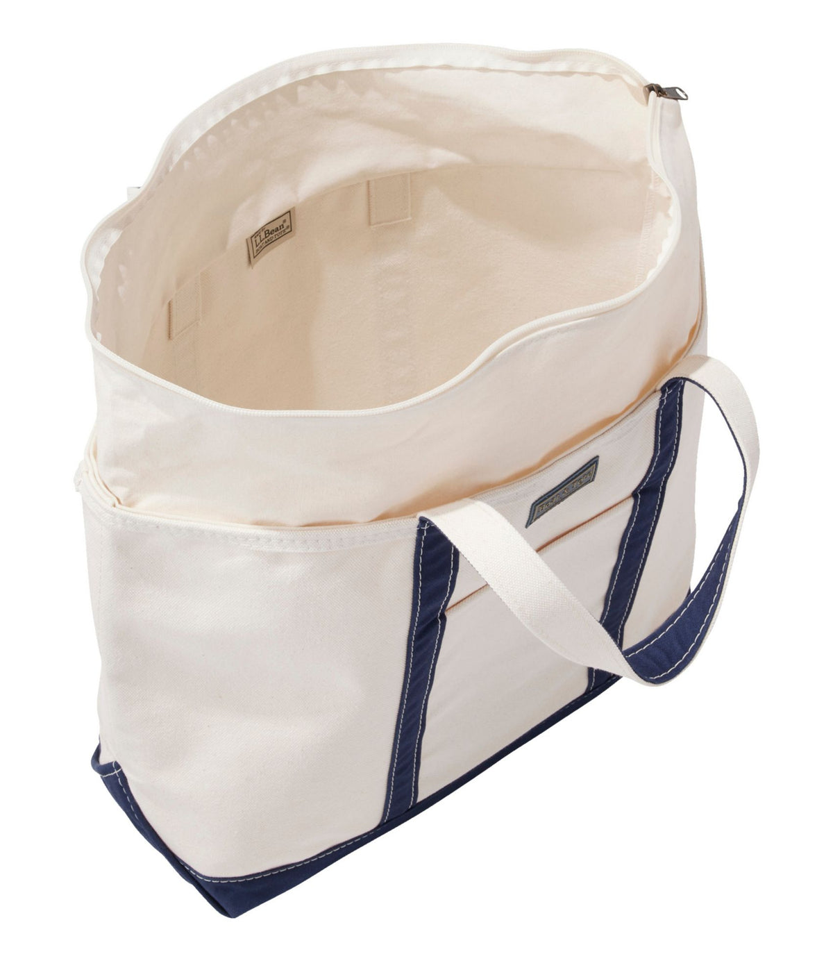 L.L.Bean Boat and Tote®, Zip-Top with Pocket Blue/Blue
