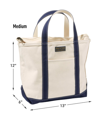 L.L.Bean Boat and Tote®, Zip-Top with Pocket Blue/Blue