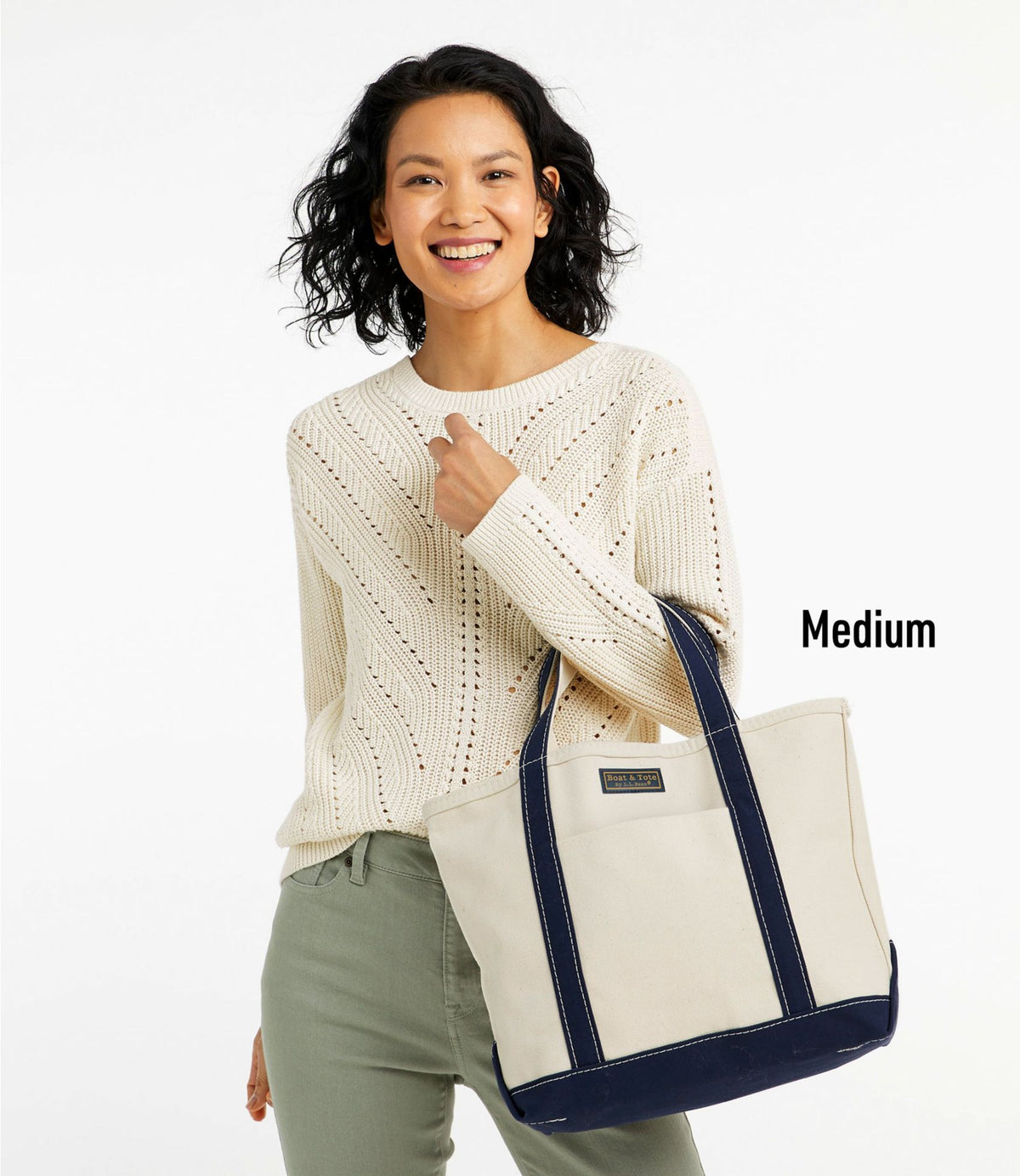 L.L.Bean Boat and Tote®, Zip-Top with Pocket Blue/Blue