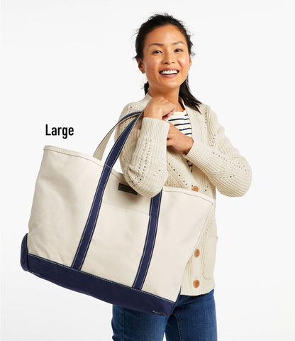 L.L.Bean Boat and Tote®, Zip-Top with Pocket Blue/Blue
