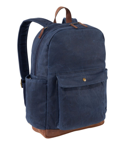 L.L.Bean Waxed Canvas Backpack Classic Navy