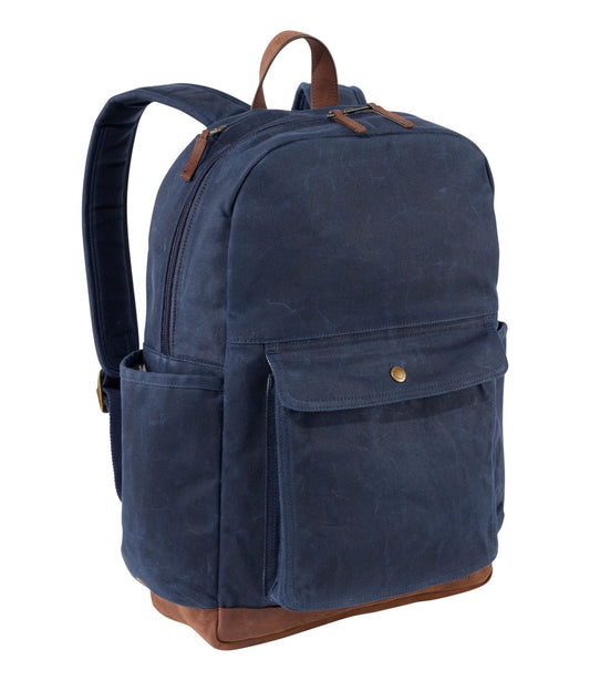L.L.Bean Waxed Canvas Backpack Classic Navy