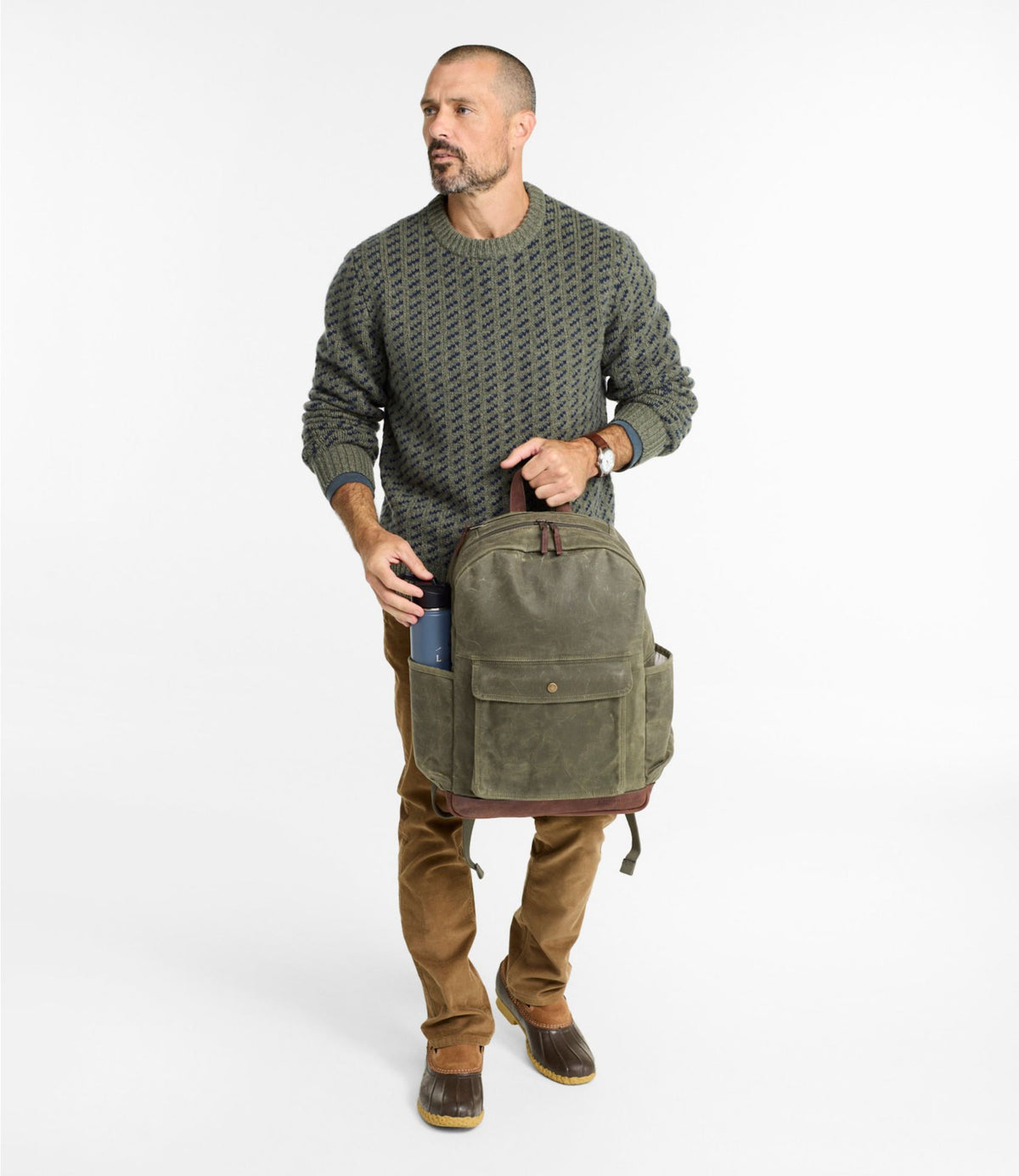 L.L.Bean Waxed Canvas Backpack Classic Navy