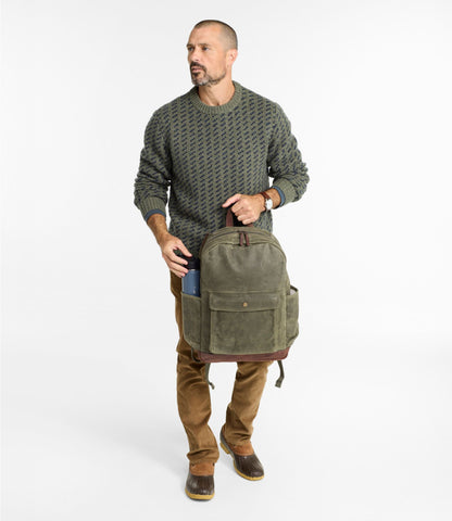 L.L.Bean Waxed Canvas Backpack Classic Navy