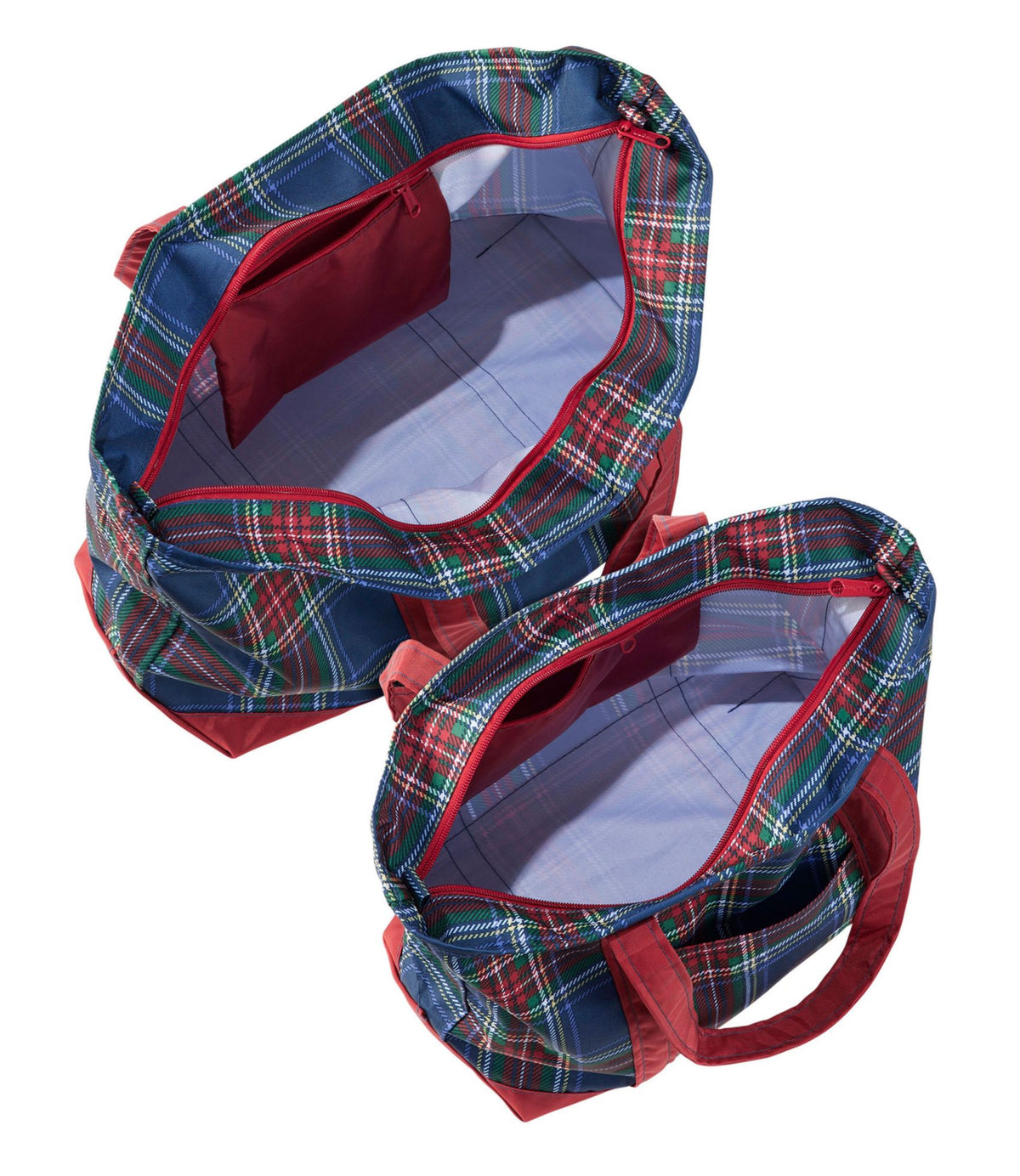 L.L.Bean Everyday Lightweight Tote, Plaid Mallard Blue Indigo Tartan