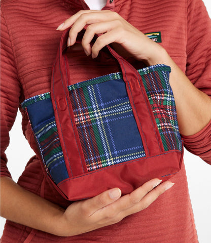 L.L.Bean Everyday Lightweight Totes, Mini Mallard Blue Indigo Tartan