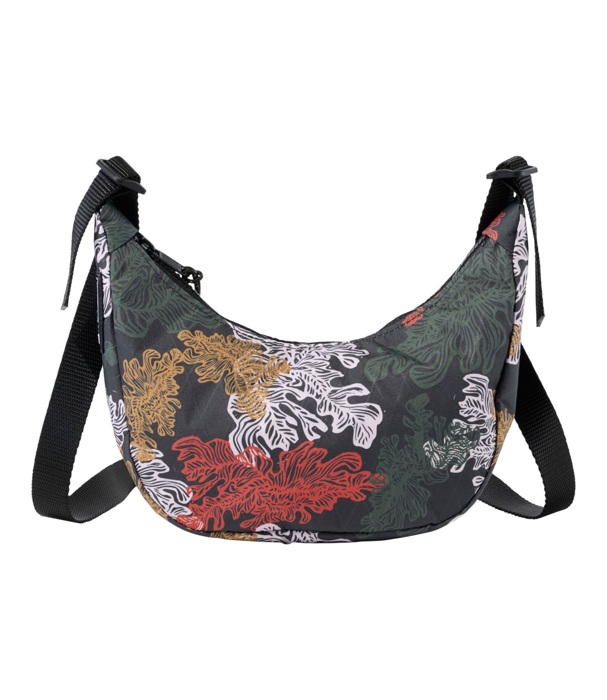 L.L.Bean Flowfold Cutler Crossbody Bag, Mini, Print Black Kelp