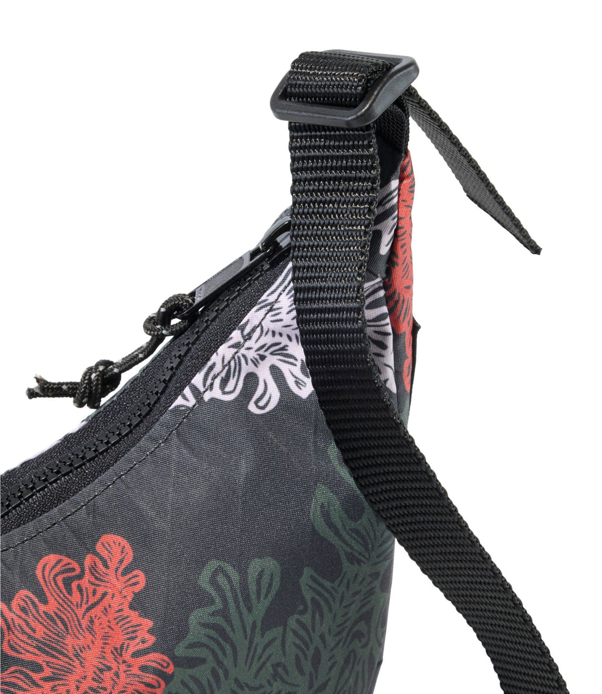 L.L.Bean Flowfold Cutler Crossbody Bag, Mini, Print Black Kelp