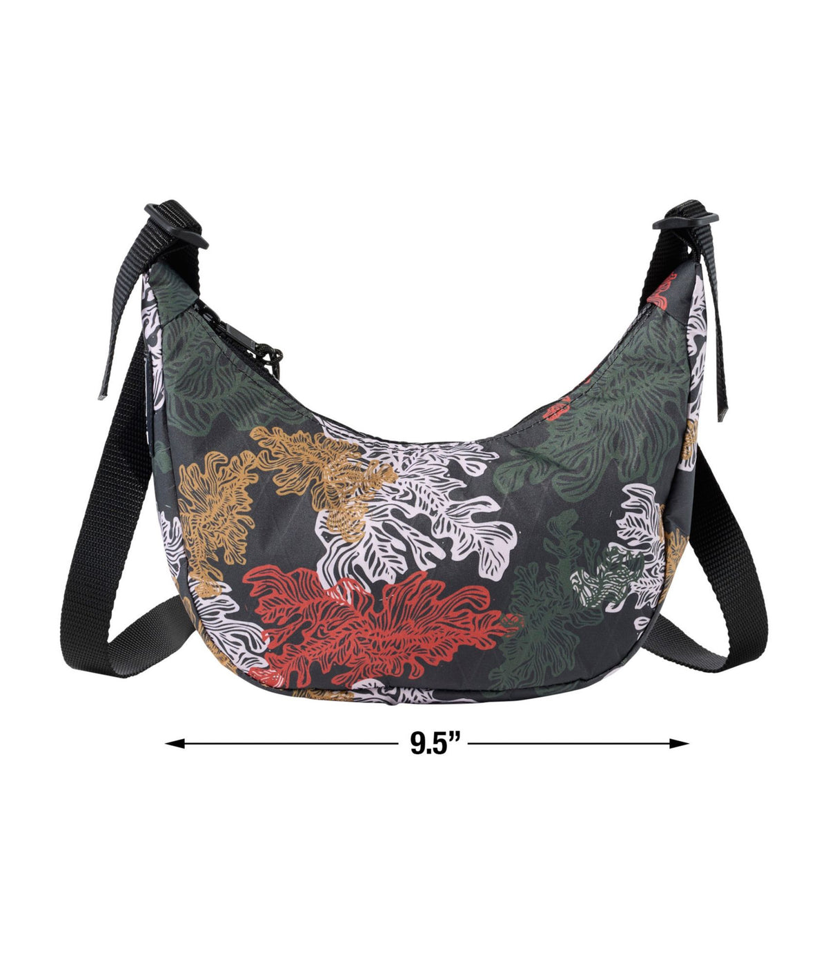 L.L.Bean Flowfold Cutler Crossbody Bag, Mini, Print Black Kelp