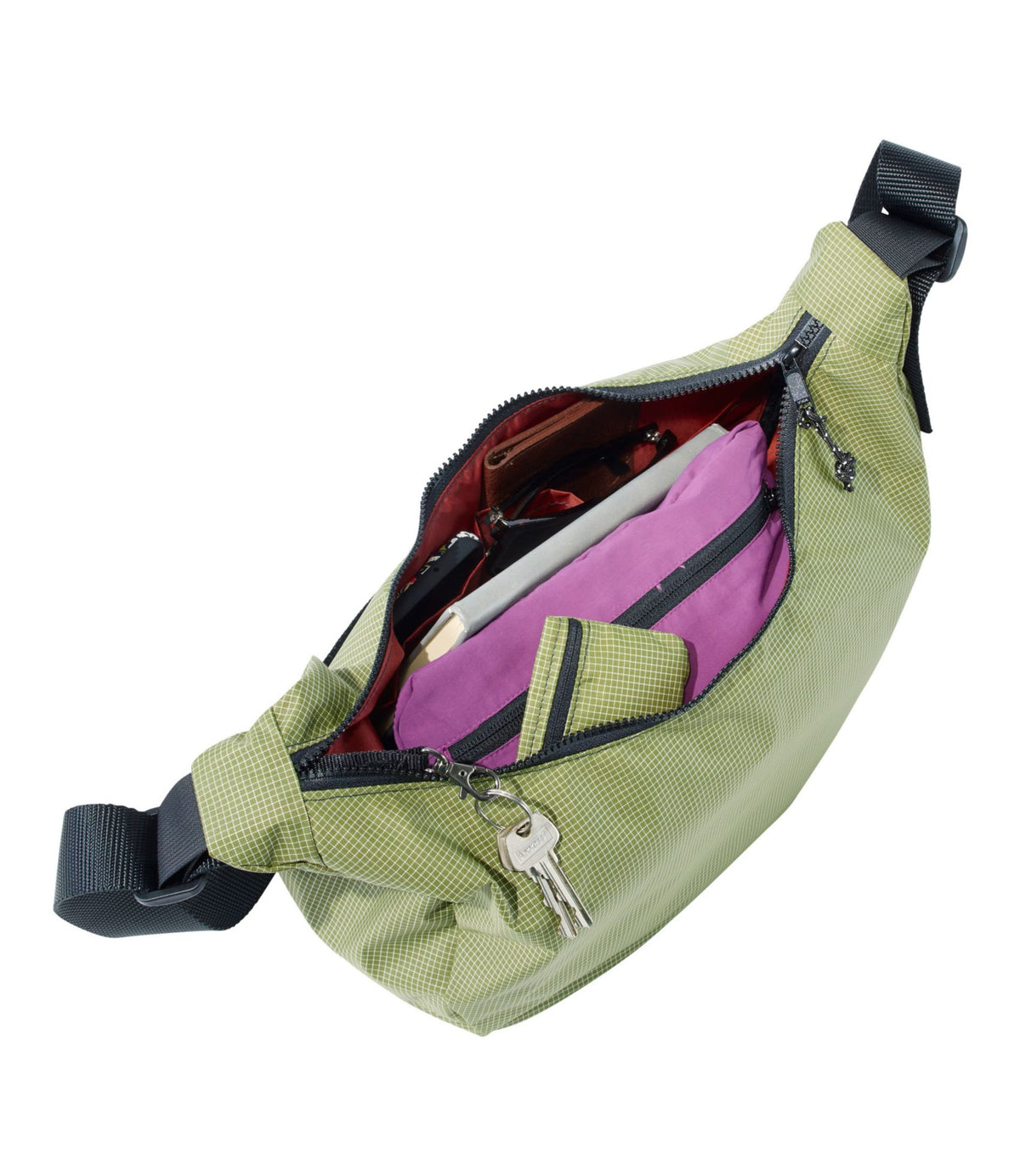 L.L.Bean Flowfold Cutler Crossbody Bag Coal Ecogrid